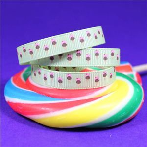 Sweet Treat Ribbon - 10mm Lime/Ice Creams